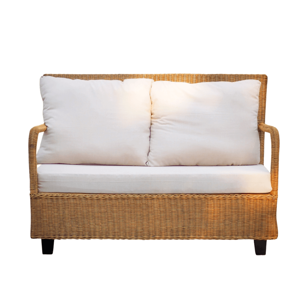 โซฟา 2 ที่นั่ง หวายแท้ PISAMAI รุ่น COUPLE SOFA แนว HOMIE MODERN โซฟานั่งเล่น ขนาด 130*85*96 CM สีธรรมชาติ